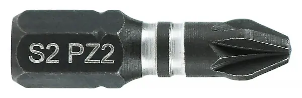 Boite de 25 embouts à chocs impact PZ2 25mm - HANGER - 133028 Promotion
