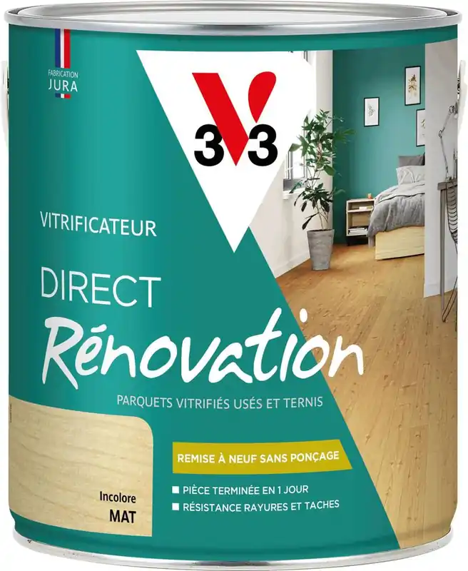 Paiement Sécurisé Vitrificateur Direct Rénovation incolore mat 2.5 l - V33