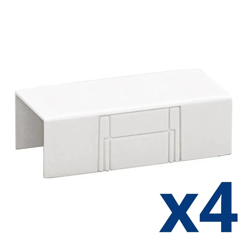 4 tés de dérivation pour moulure blanc 10x30 - DEDRA Seulement Aujourd'hui