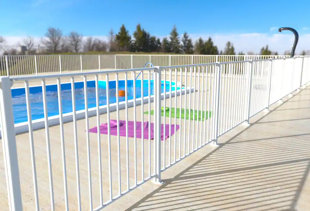 Promotion Saisonnière Barrière de piscine en aluminium blanc - Module à barreaux 2 m - HOMALU
