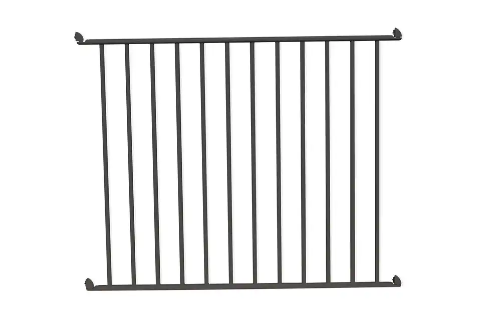 Pas Cher Barrière de piscine en aluminium gris - Module à barreaux 1,50 m - HOMALU