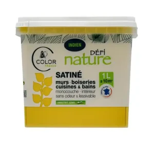 Soldes Peinture naturelle murale Indien satin 1 l - DEFI NATURE
