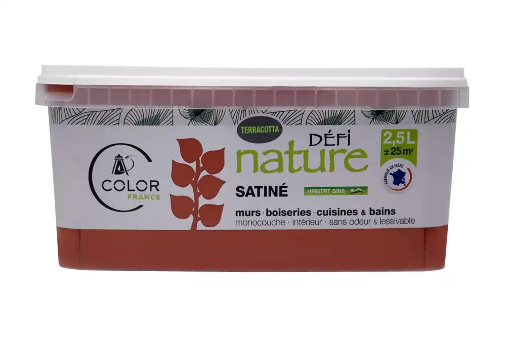 Peinture naturelle murale Terracota satin 2,5 l - DEFI NATURE Promotion Saisonnière