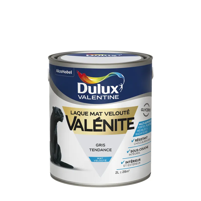 Seulement Aujourd'hui Peinture Laque Valénite Gris Tendance mat 125 ml - DULUX VALENTINE