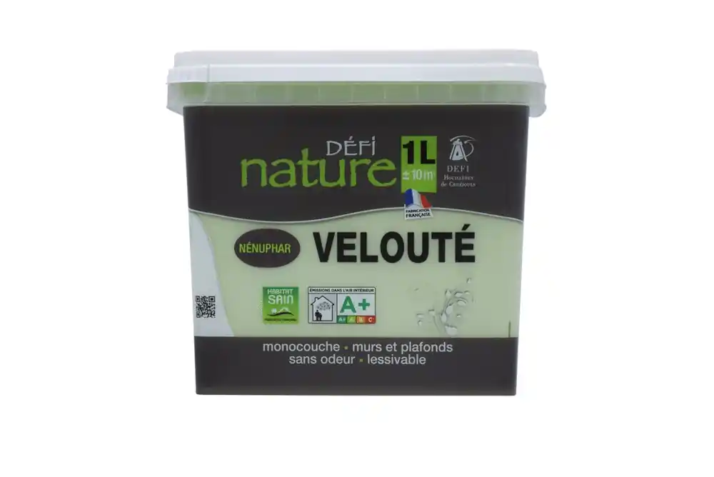 Peinture naturelle murale Nénuphar velours 1 l - DEFI NATURE Retour Gratuit