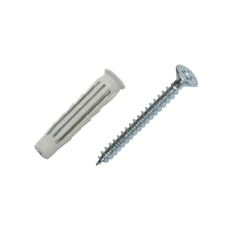 Paiement Sécurisé Chevilles nylon Nordtech 8 x 40 mm avec vis tf 5 x 50 mm par 30 RED HEAD