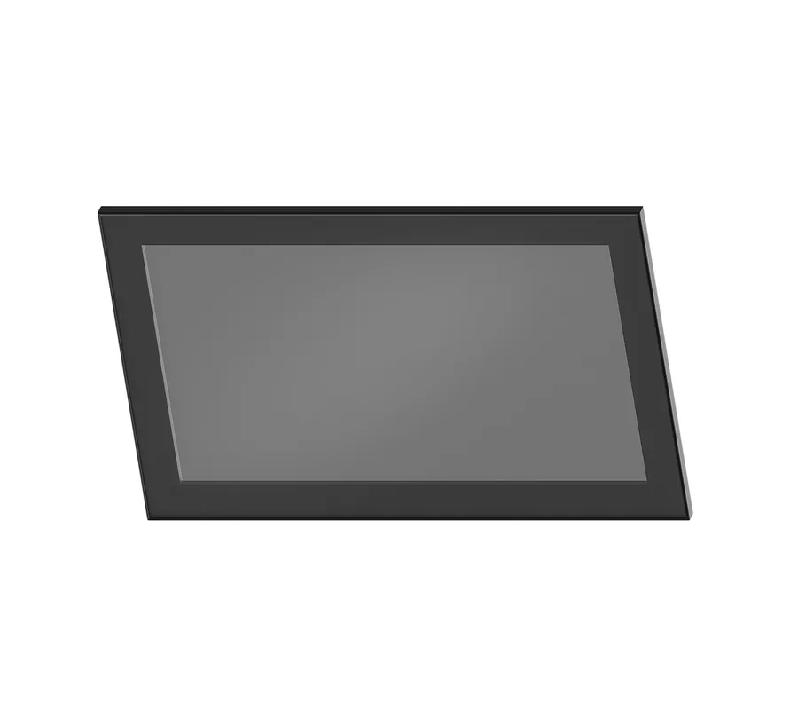 Commander Vite Façade vitrée avec cadre en alu noir 35 x 80 cm VOLPATO
