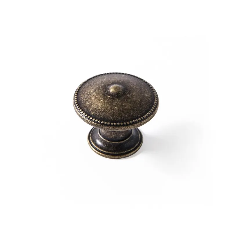 Promotion Saisonnière Bouton de meuble rond vieux laiton diamètre 30 mm REI