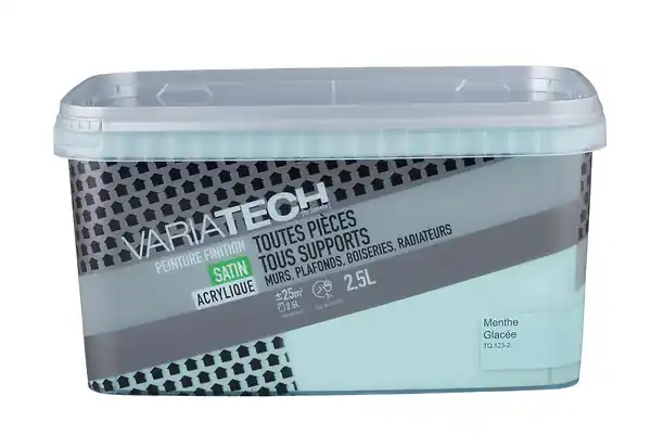 Nouvel Arrivage Peinture multi-supports satin - Menthe glacée - 2.5 L VARIATECH