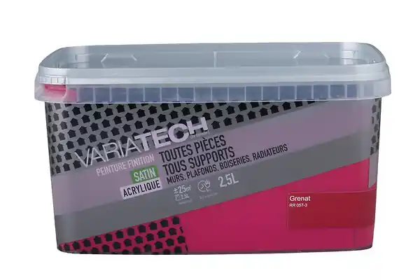 Peinture multi-supports satin grenat 2.5L VARIATECH Retour Gratuit
