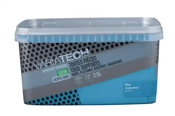 Peinture multi-supports satin Bleu audacieux 2.5L VARIATECH Bon Marché