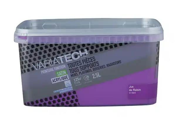 Peinture toutes pièces multi-supports satin jus raisin 2.5l VARIATECH Offre Spéciale