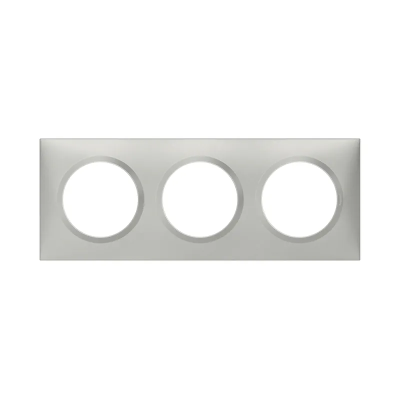 Plaque carrée 3 postes aluminium Dooxie LEGRAND Livraison Express