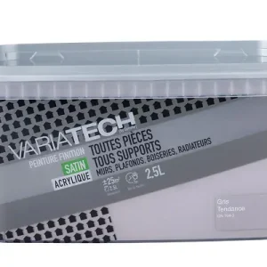 Peinture multi-supports satin - Acrylique - Gris tendance - 2,5L VARIATECH Commander Vite