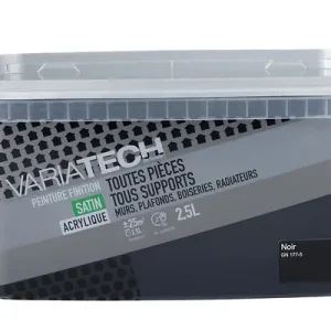 Peinture multi-supports satin Noir 2.5L VARIATECH Prix Réduit
