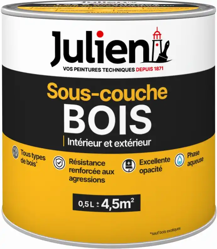 Sous-couche BOIS intérieur / extérieur 500 ml - JULIEN Soldes