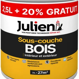Offre Spéciale Sous-couche BOIS intérieur / extérieur 2,5 l + 20 % gratuit - JULIEN