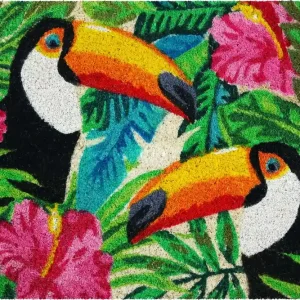 Tapis coco blanchi toucan 40 x 60 cm - ID HOME Affaire À Saisir
