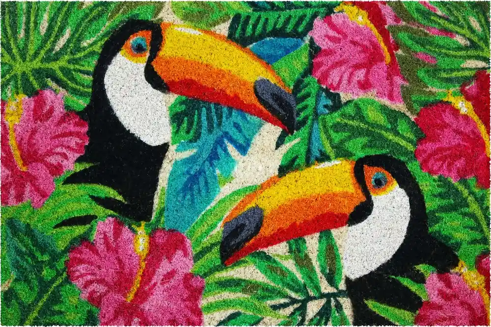 Tapis coco blanchi toucan 40 x 60 cm - ID HOME Affaire À Saisir
