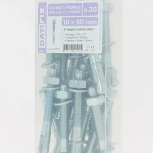 Dernière Chance Goujons d‘ancrage Opt7 acier zingué 10 x 90 mm par 20 BATIFIX