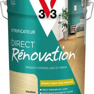 Vitrificateur Direct Rénovation incolore mat 5 l - V33 Prix Choc