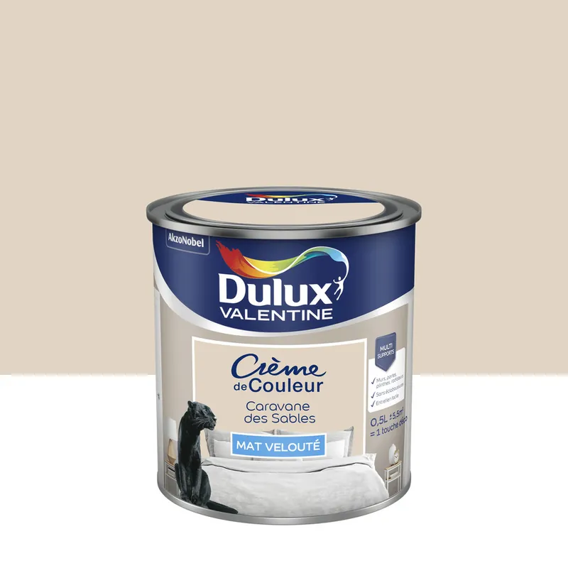 Peinture Crème de Couleur Caravanes des Sables mat 500 ml - DULUX VALENTINE Offre Exclusive