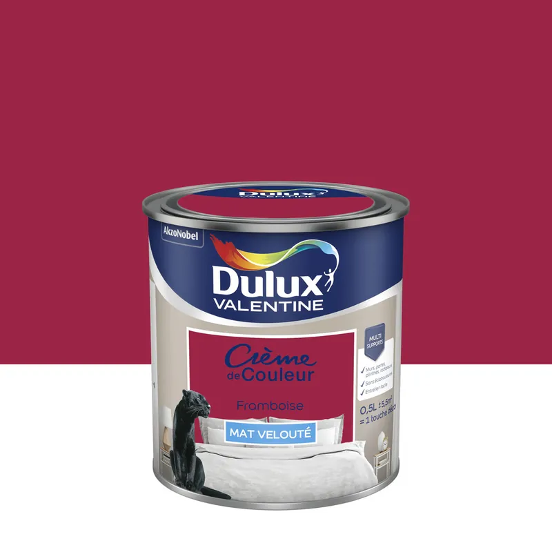 Seulement Aujourd'hui Peinture Crème de Couleur Framboise mat 500 ml - DULUX VALENTINE