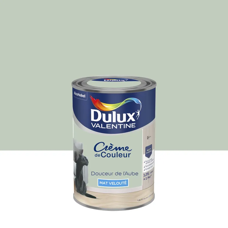 Offre Du Jour Peinture Crème de Couleur Douceur de l‘Aube mat 1,25 l - DULUX VALENTINE