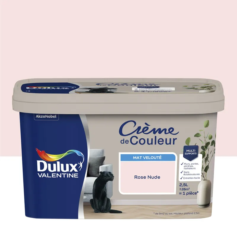 Commander Maintenant Peinture Crème de Couleur Rose Nude mat 2,5 l - DULUX VALENTINE