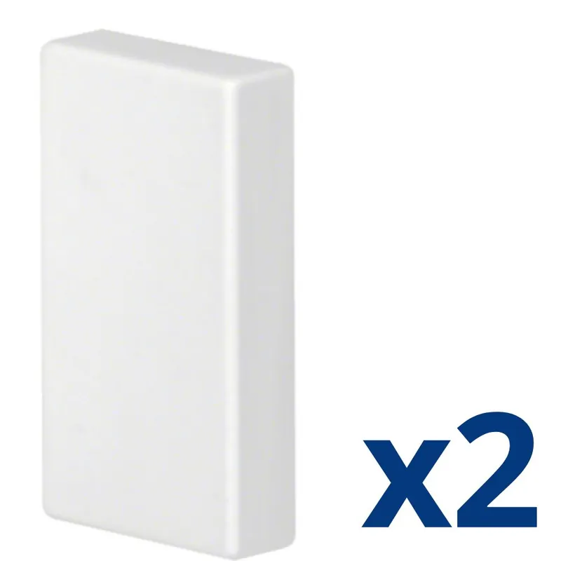 Haute Qualité Lot de 2 embouts 20x35 blanc - DEDRA