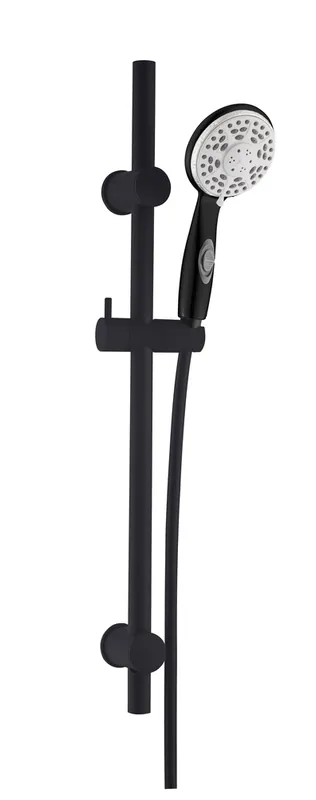 Barre de douche avec douchette stop-eau 3 jets noire 100 mm Pit-stop ESSEBAGNO Promotion
