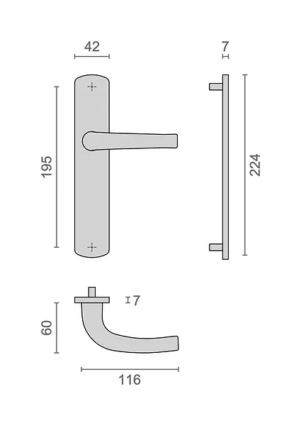 Ensemble sur plaque SALOME HOME entraxe 195mm bec de cane inox - HERACLES - B-SALOME-02 Commander Vite