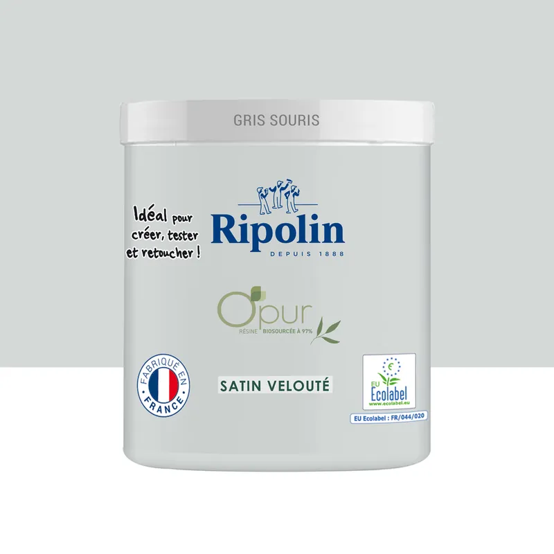 Commander Maintenant Peinture O‘PUR Gris Souris 75 ml - RIPOLIN