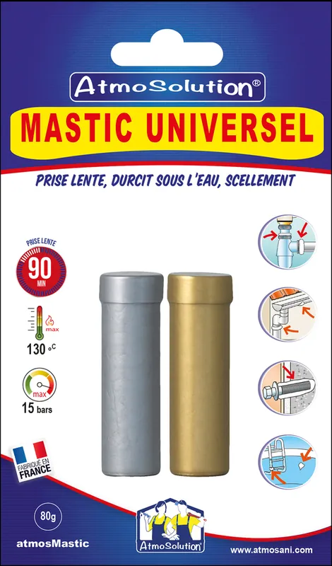 Promotion Saisonnière Mastic universel bi-composant 80 grammes ATMOS