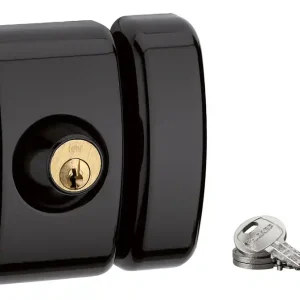 Verrou de porte d‘entrée universel à cylindre double entrée 45 mm noir 3 clés THIRARD Acheter En Ligne