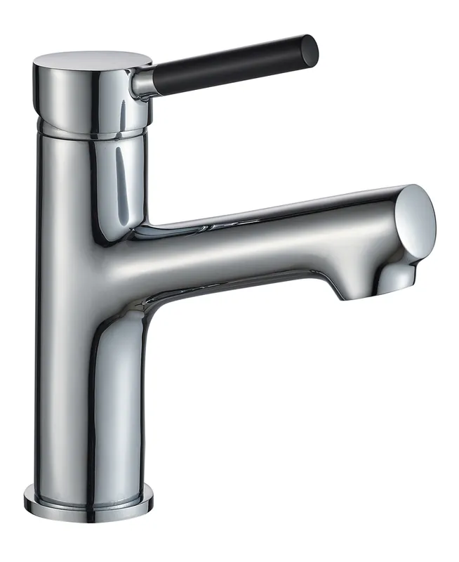 Mitigeur lavabo bas chromé et noir Garza EUROSANIT Bon Marché