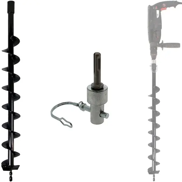 Mèche de tarière Ø 80 mm avec adaptateur pour perceuse et perforateur SDS-plus GT MARKET Seulement Aujourd'hui