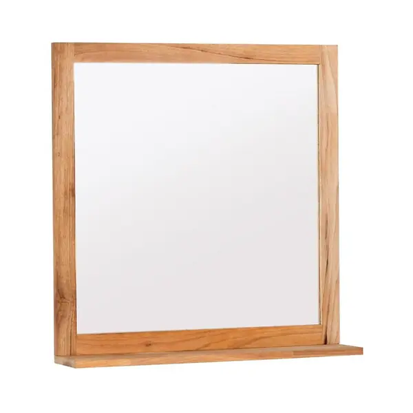 Produit De Marque Miroir avec étagère, 60x61,5 cm décor noyer, Naturel Home (HOMEZRC) SWISS AQUA TECHNOLOGIES