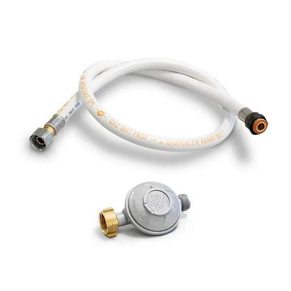 Solde Kit détendeur gaz 28 mbar Butane + Tuyau gaz flexible 1m Poêle à gaz Chauffage gaz Barbecue gaz KEMPER