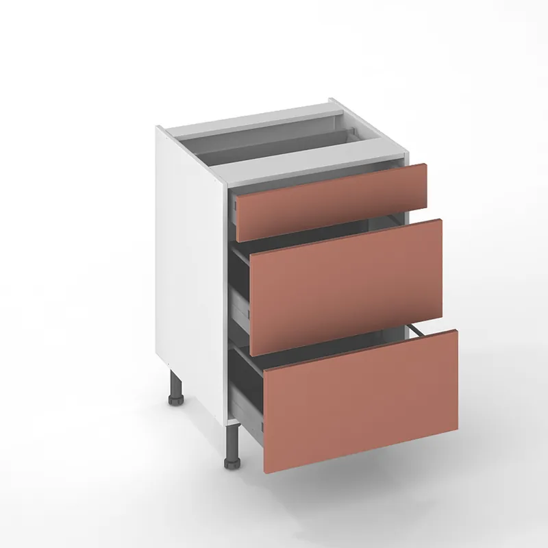 Nouvelle Collection Façades tiroir pour meuble de cuisine Lotus terracotta mat 70 x 60 cm par 3 OFITRES