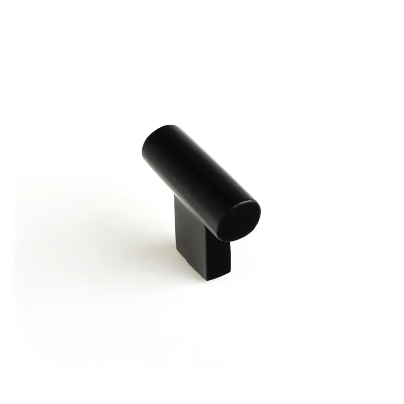 Seulement Aujourd'hui Bouton de meuble en T noir mat 33 x 12 mm REI