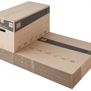 Carton de déménagement 128 L 80 x 40 x 40 cm 20 pièces PACK AND MOVE Populaire