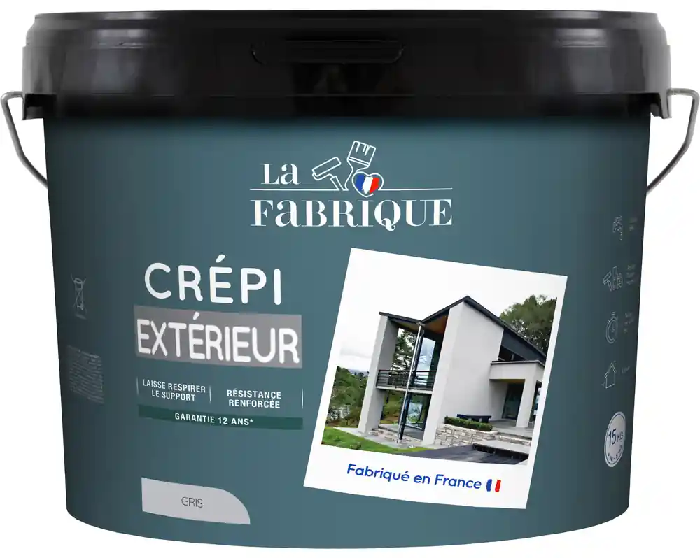 Commander Maintenant Crépi extérieur gris 15 kg LA FABRIQUE