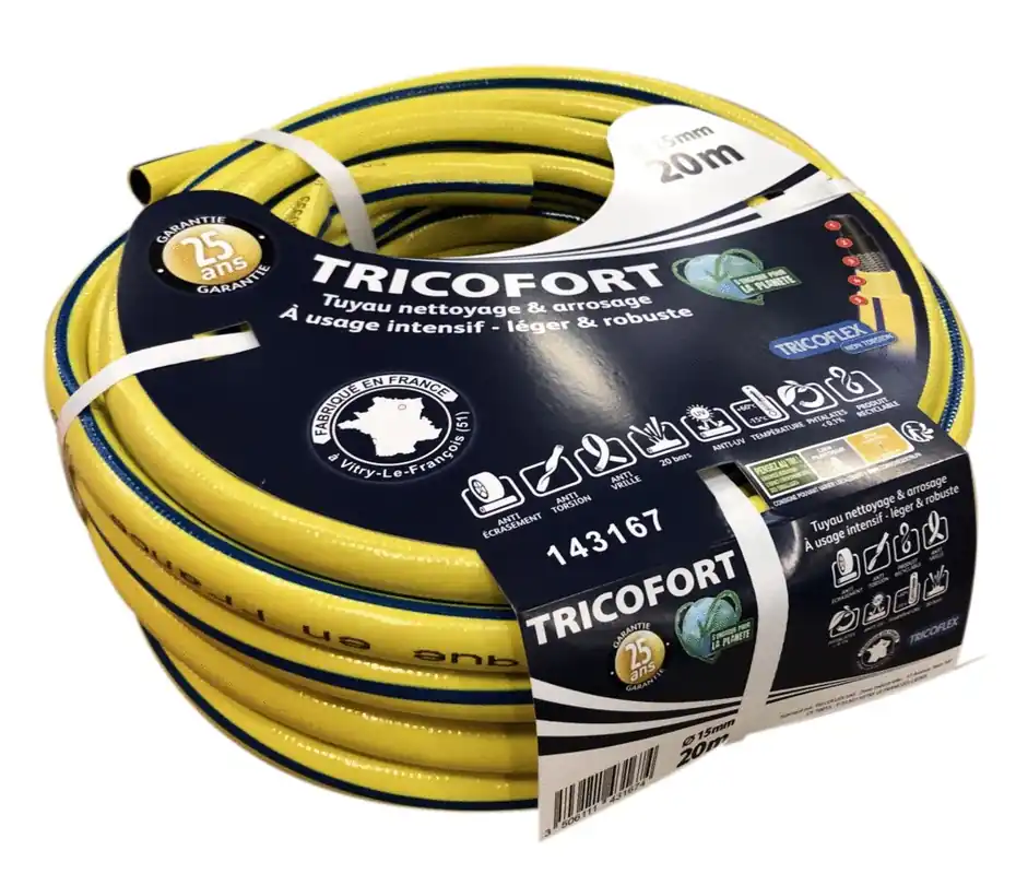 Tuyau d‘arrosage tricofort diamètre 15 mm x L 20 m Expédition Rapide