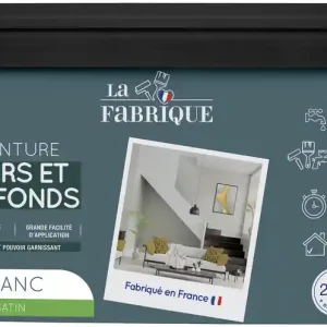 Peinture murs et plafonds blanc satin 2,5 l LA FABRIQUE Achetez Aujourd'hui