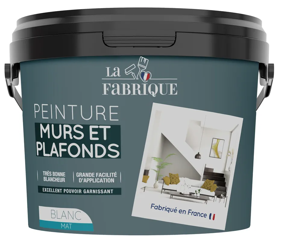 Offre Spéciale Peinture murs et plafonds blanc mat 10 l LA FABRIQUE