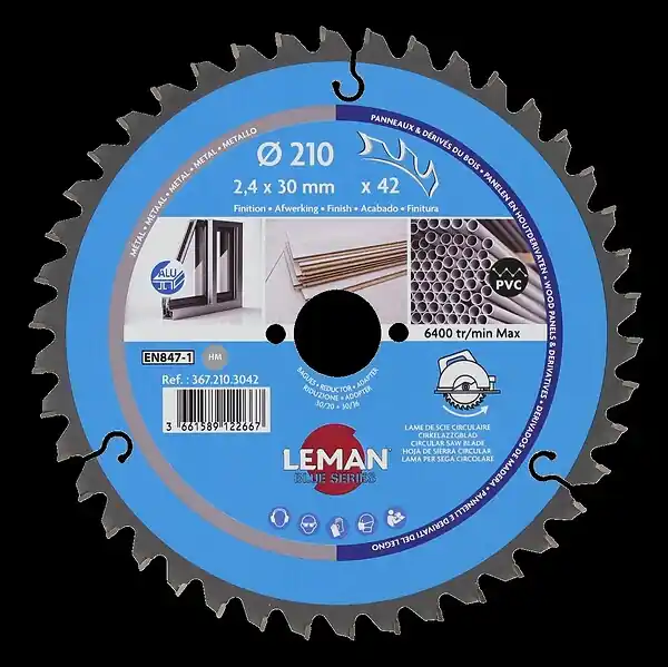 Nouvel Arrivage Lame scie circulaire finition alu - panneaux - 190mm LEMAN