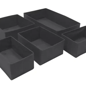 Expédition Rapide Paniers organisateurs pliables gris lot de 5 BOX & BEYOND