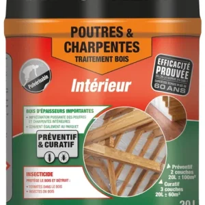 Traitement du bois Triple Action Poutres et Charpentes sans odeur 20 l - XYLOPHENE Expédition Rapide