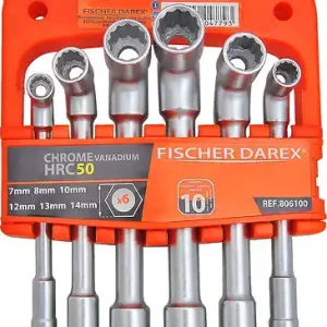 Super Prix Jeu de 6 clés à pipe - Chrome vanadium - 7 à 14mm FISCHER DAREX